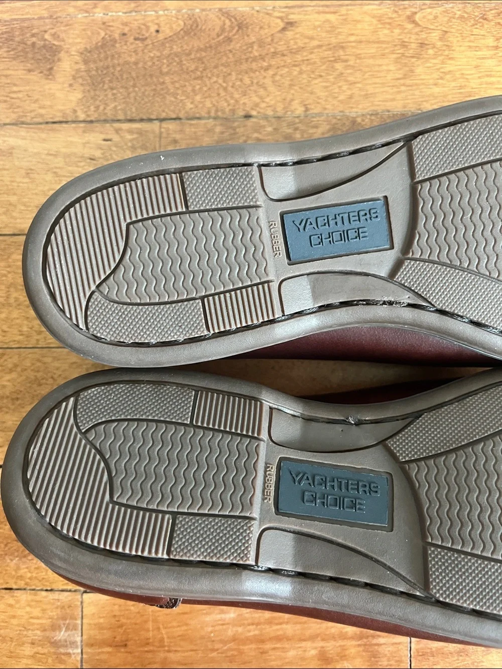 Yachters Choice Leather Boat Shoes Deck Loafers Burgundy Men's Size 10